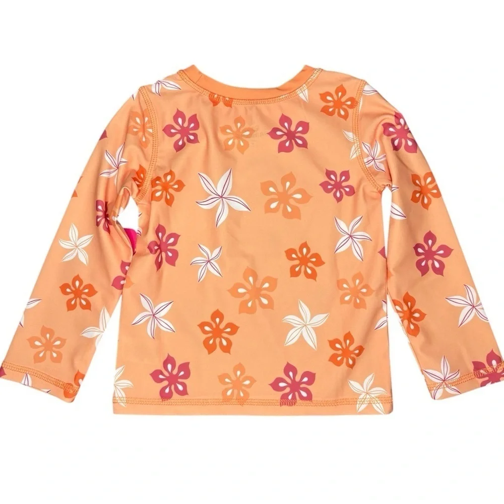 NWT Disney Princess Moana Tropical Long Sleeve Rash Guard Size 2T